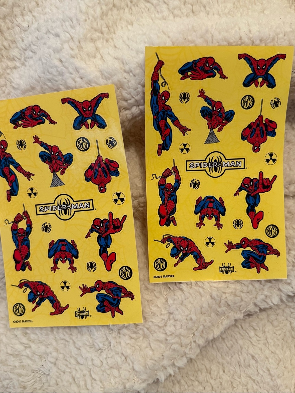 2001 Sandylion Marvel Spider-Man sticker sheets